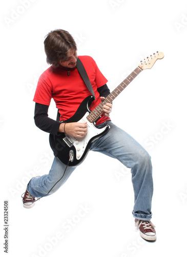 Guitar player playing rock and roll