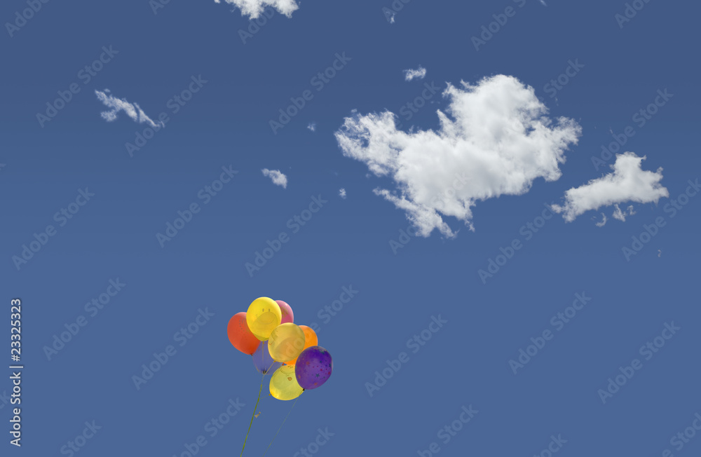 Balloons and clouds