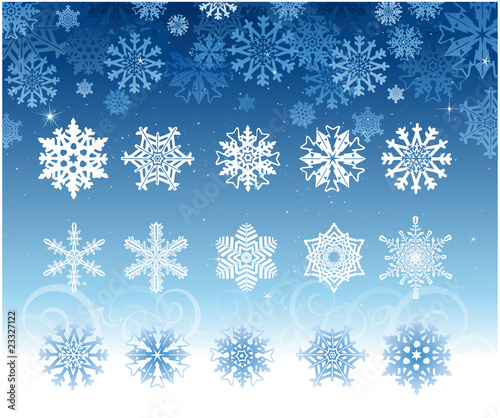 Vector snowflakes collection