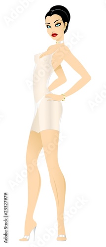Ragazza Sexy in Sottoveste-Girl with Transparent Underwear