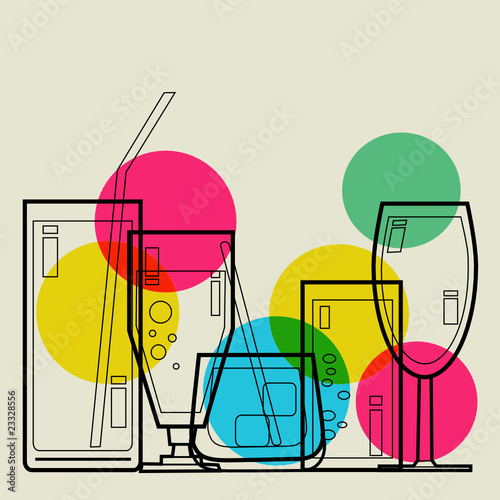 Cocktail Party invitation - Retro styled vector