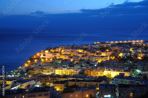 Town Morro Jable at night. Canary Island Fuerteventura