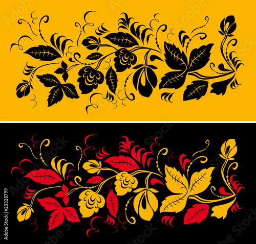 Pattern in style hohloma national creativity