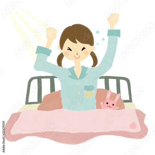 寝起きの女の子