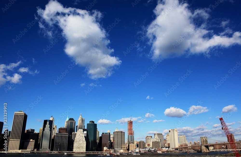 Blue sky on New York
