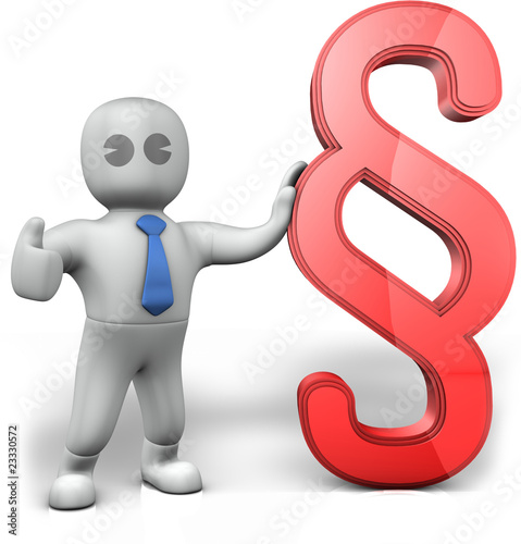 Картината върху платно a satisfied businessman and paragraph symbol