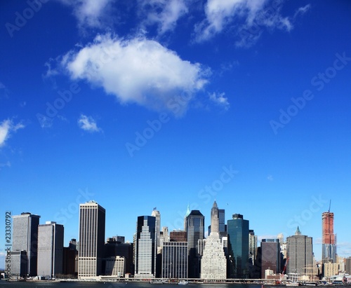 Blue sky on New York