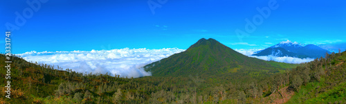 Volcano Ranti. Java. Indonesia. Panorama.