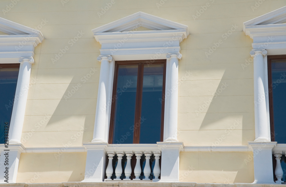 Neoclassical windows.