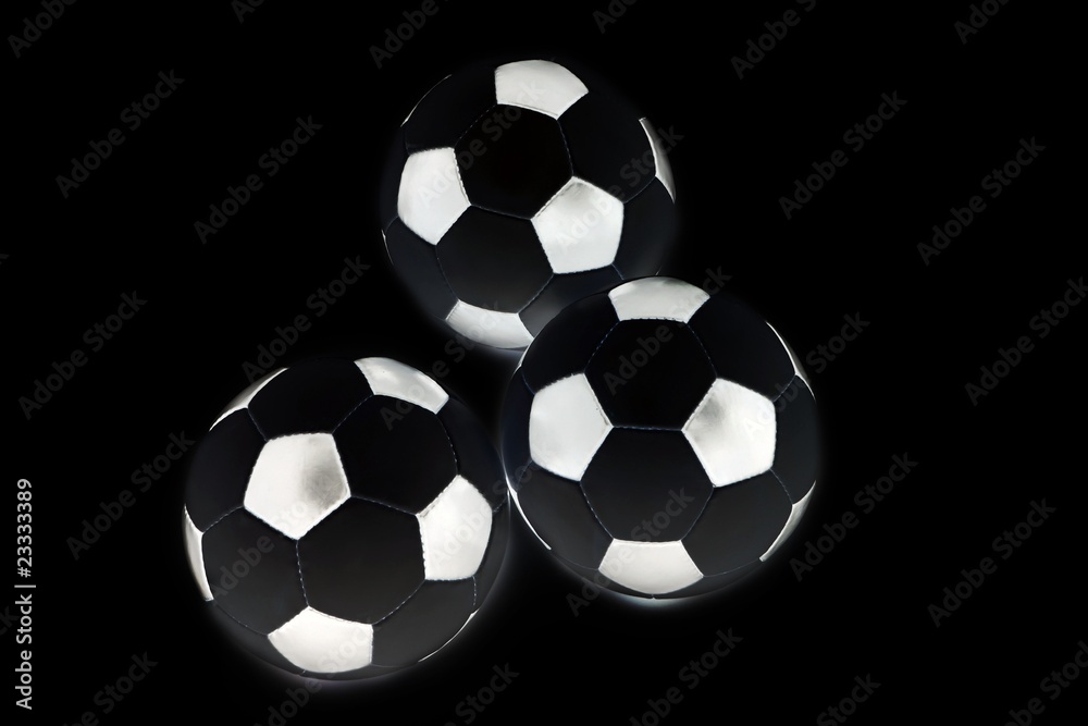 Fototapeta premium dark soccer balls