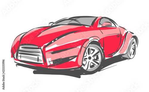 Concept car vector sketch