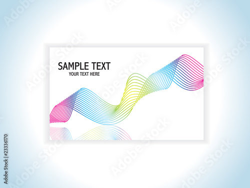 abstract colorful business card