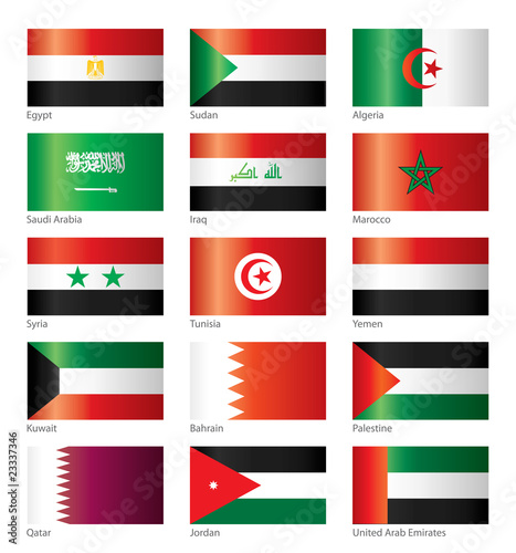 Glossy flags - Arabian