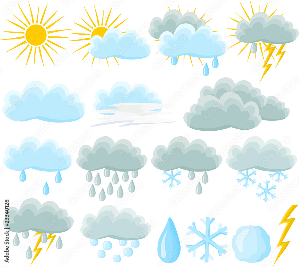 Set of a weather icon Set of a weather icon