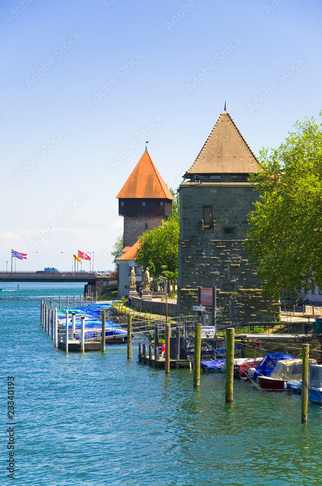 Fototapeta premium Rheintorturm, Konstanz, Bodensee