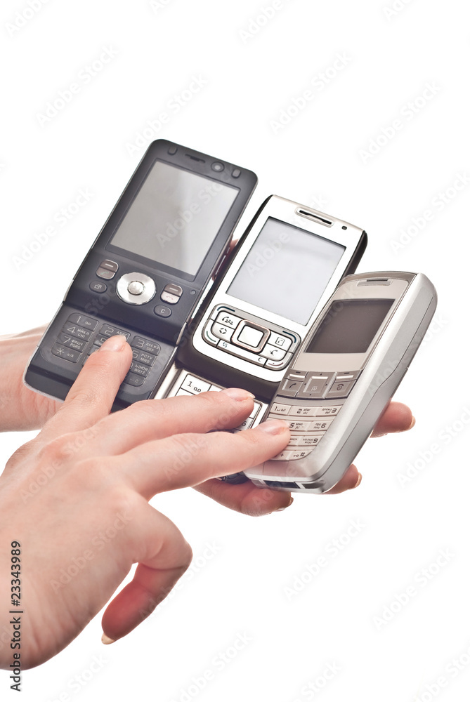 Three mobile phones