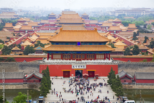 chine,beijing : cité interdite, de la colline de charbon