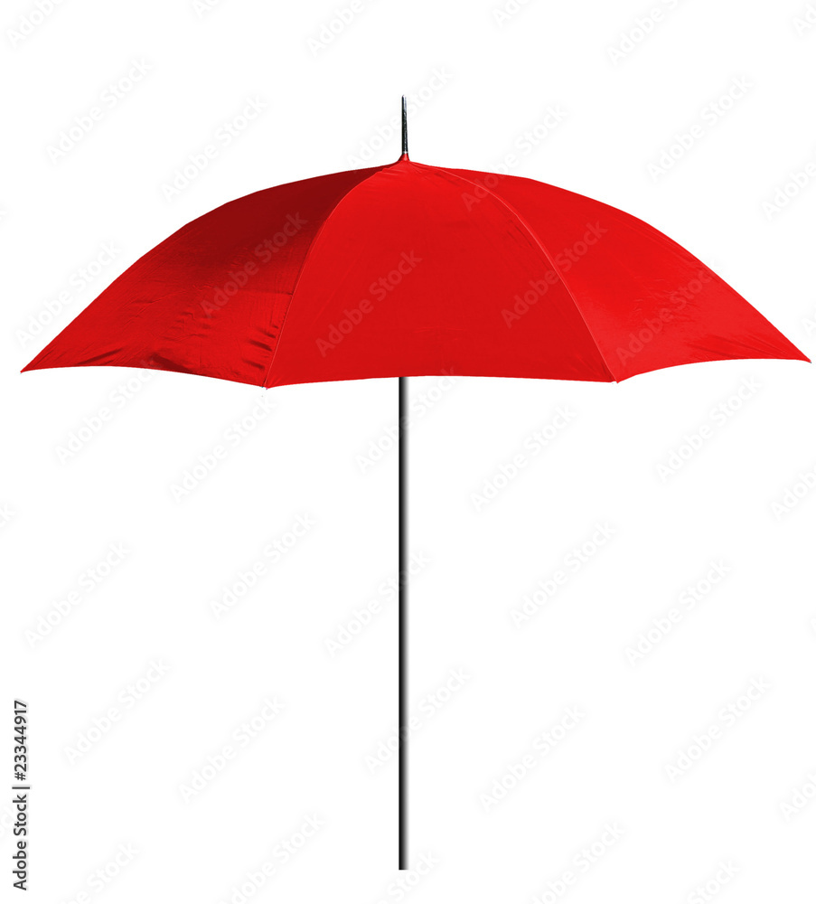 one red umbrella