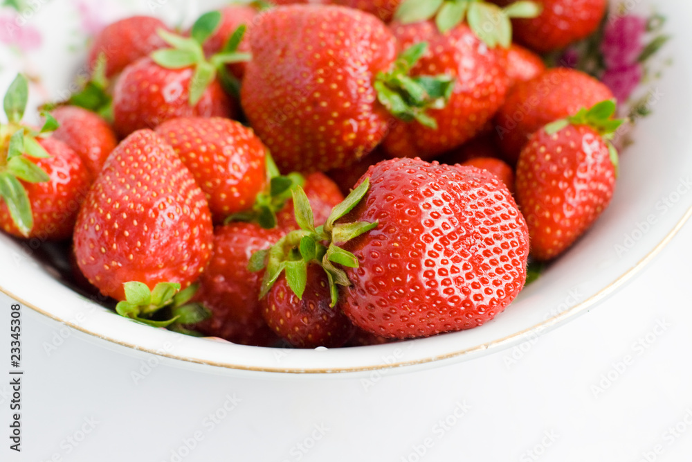 Strawberries on White Strawberries on White