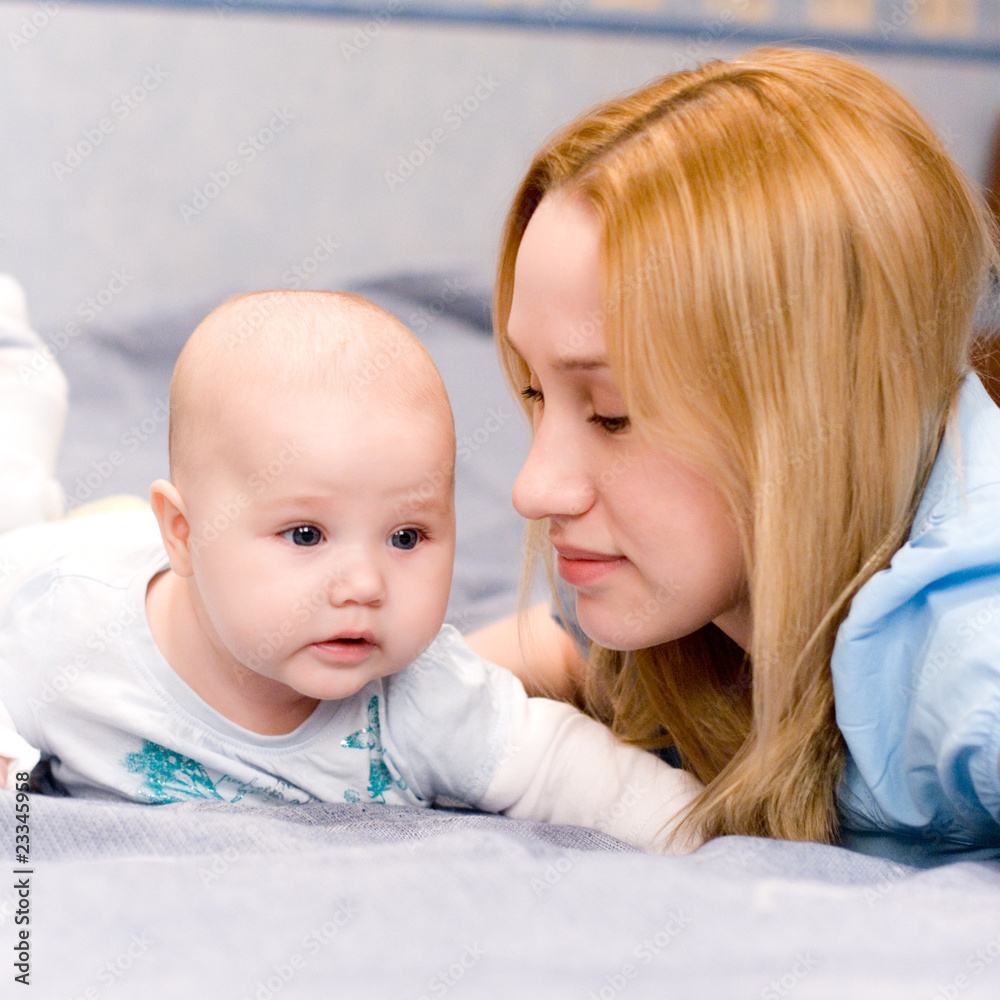 baby and mother