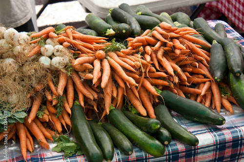 Organic vegetables at the farmers market
