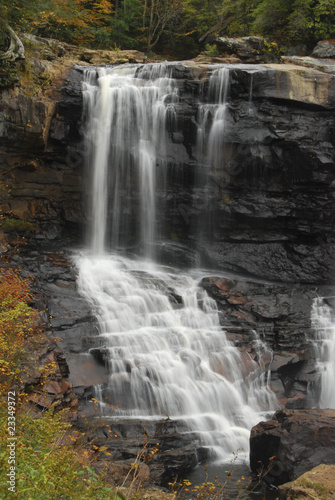 Fototapeta Naklejka Na Ścianę i Meble -  Black Waterfalls in Autumn
