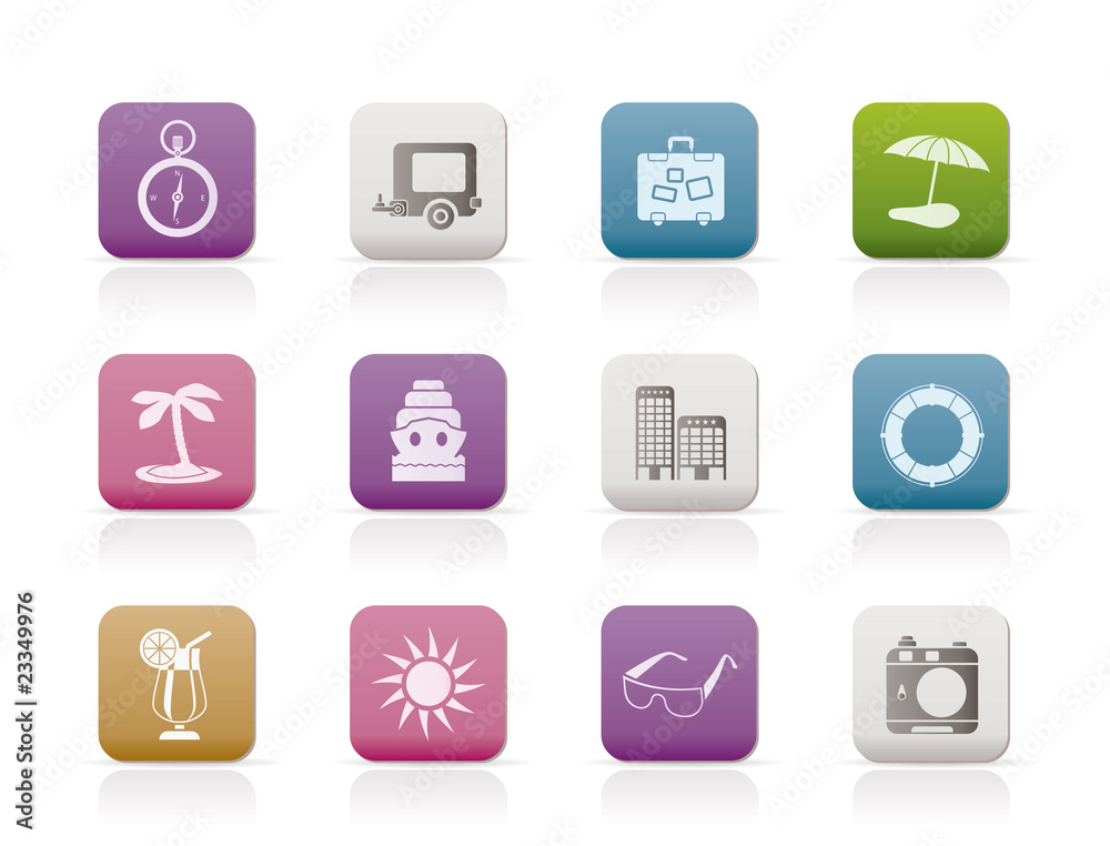 Travel, Holiday and Trip Icons - Vector Icon Set Travel, Holiday and Trip Icons - Vector Icon Set
