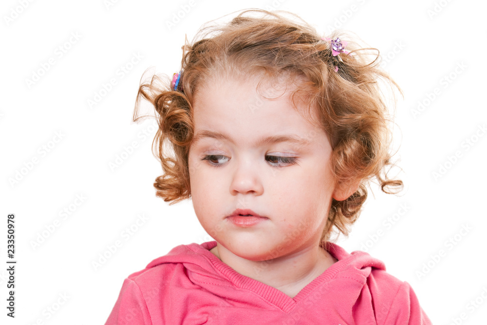 little girl looking down little girl looking down