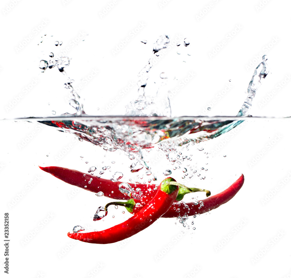 red hot paprika in water