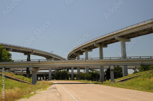 Roadway with overpass