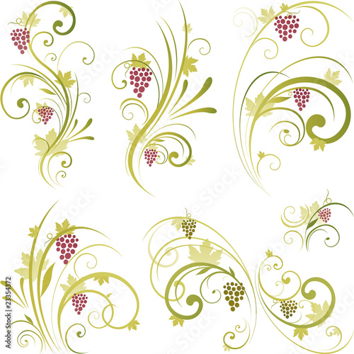 Wine vector ornament
