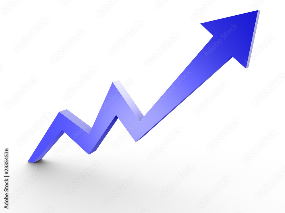 Business Graph, 3d rendered conceptual arrow chart. Business Graph, 3d rendered conceptual arrow chart.