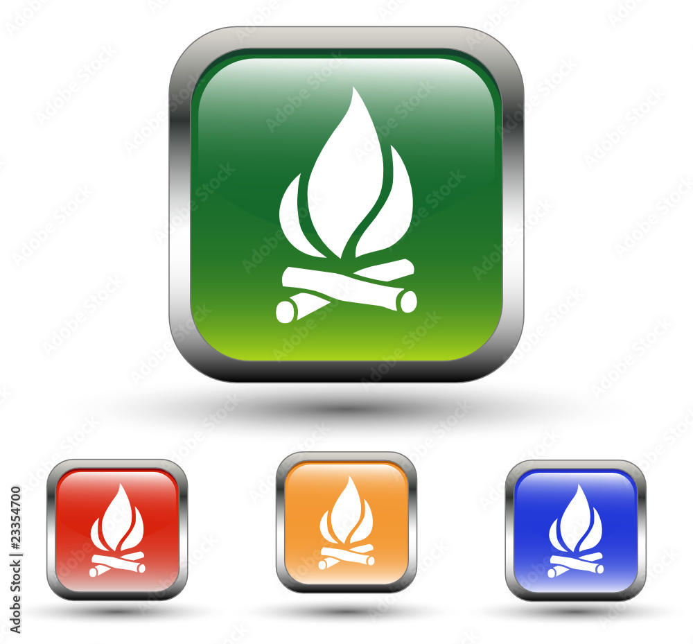 CampFire Sign Square Icons CampFire Sign Square Icons