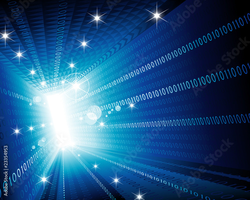 Technology background of Binary code.