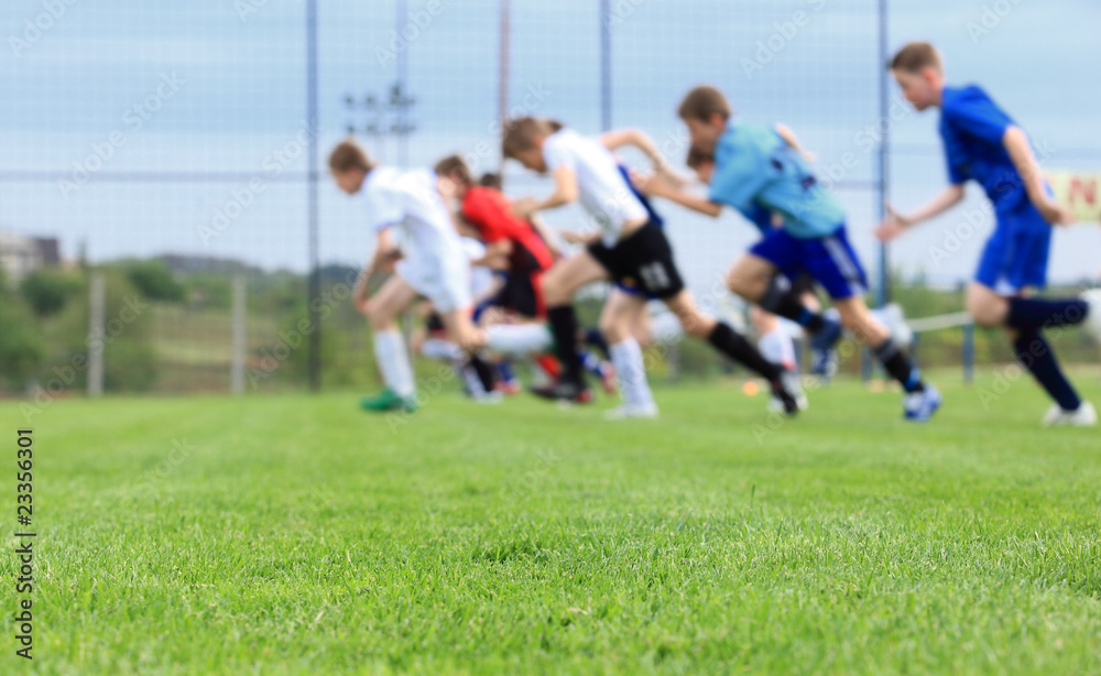 Obraz premium Running, football training on sports venue