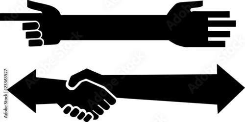 hand signs vector illustration