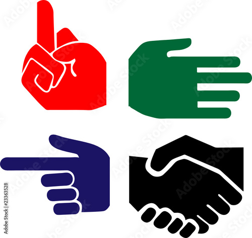 hand signs vector illustration
