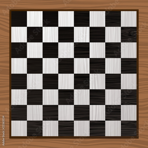 Black and white chess board