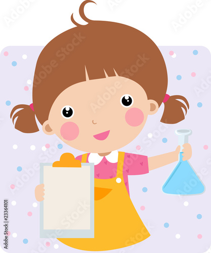 Child in a Chem Lab - Vector