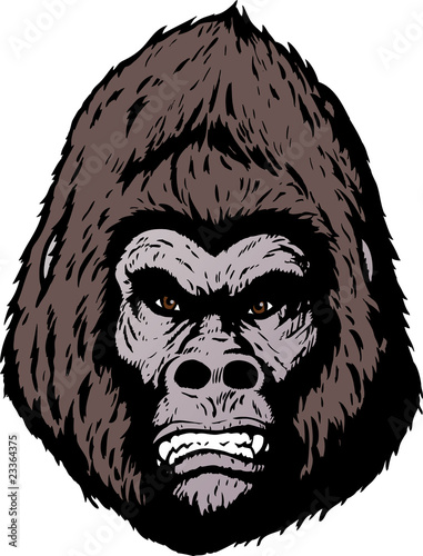 Angry gorilla in a comic book format.