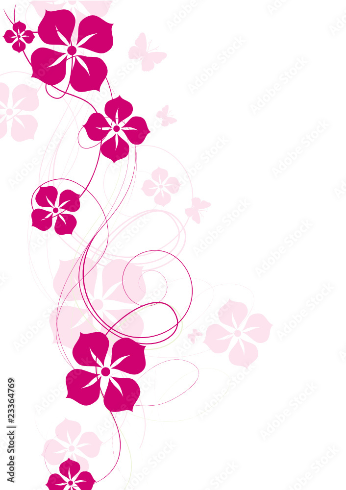 Fototapeta premium Abstract flowers background with place for your text