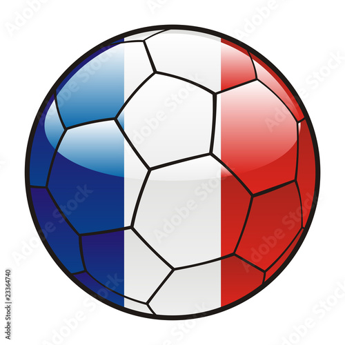 flag of France on soccer ball - world cup 2010