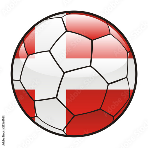 flag of Denmark on soccer ball - world cup 2010