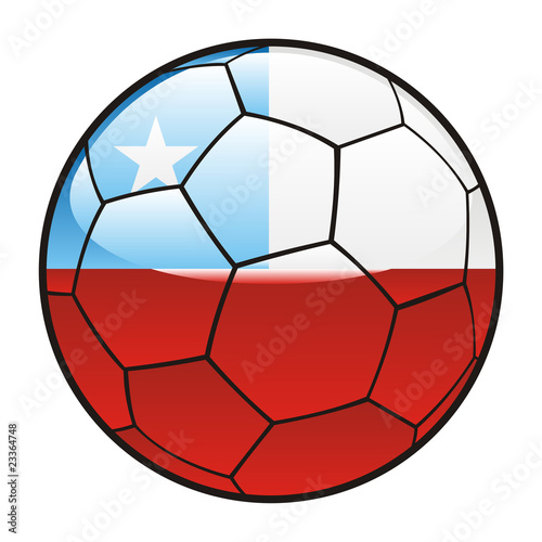 flag of Chile on soccer ball - world cup 2010