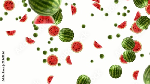 Watermelon falling photo