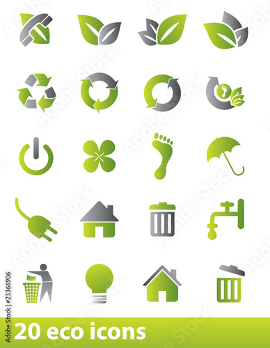 Eco icon set