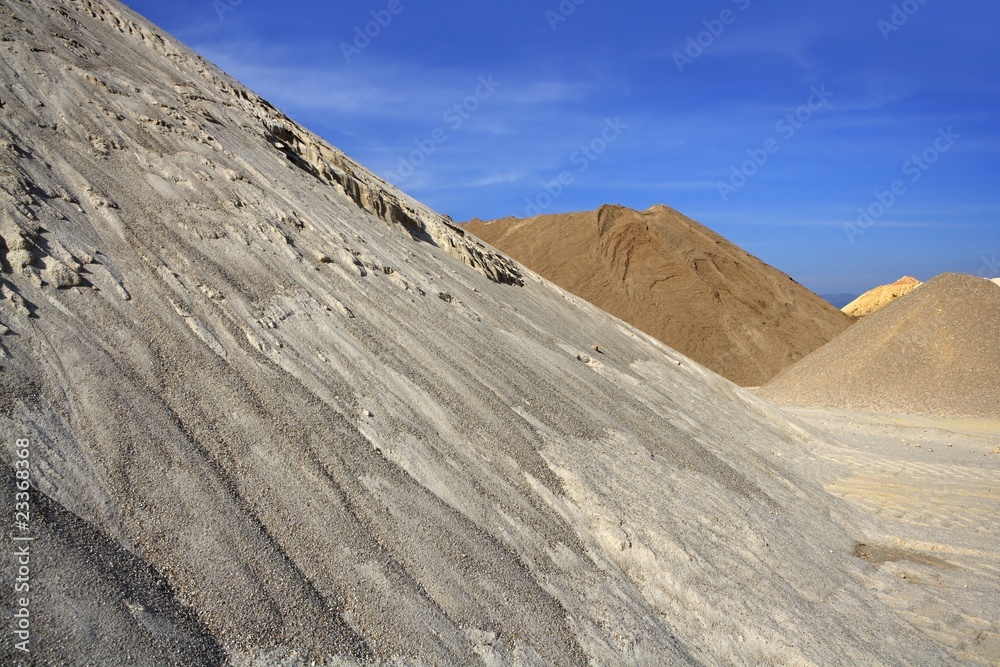 Fototapeta premium colorful construction sand mound quarry variety