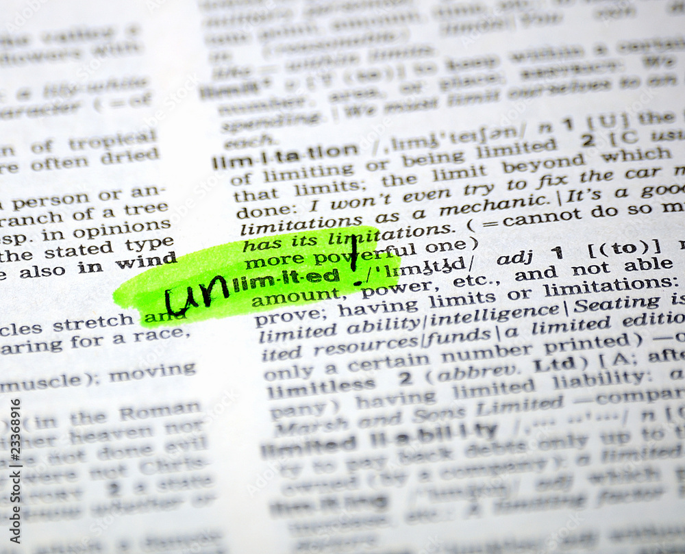 Obraz premium word selection in the dictionary