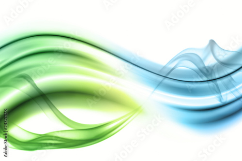 Blue and green wave background
