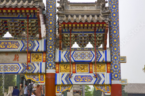 chine,beijing,palais de la bienveillance : structure architectur
